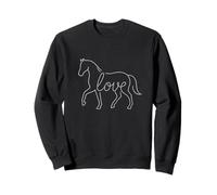 Horse Love Line Art Equestrian Riding Animal Horse Lover Sweatshirt