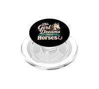 Horse Lover Equestrian Girl Dreams PopSockets PopGrip for MagSafe
