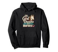 Horse Lover Equestrian Girl Dreams Pullover Hoodie
