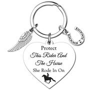 Horse Lover Gifts For Women Western Keychain Horses Themed Gifts Protect This Rider And The Horse She Rode In On Stainless Steel Riding Keepsake For Female Riders