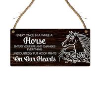Horse Lover Plaque - ‘Every Once in a While a Horse’ Wall Hanging Sign, Equestrian Decor for Home, Stable, or Barn, Gift for Horse, Riders, and Horse Lovers (Small: 19 cm (H) × 9 cm (W))