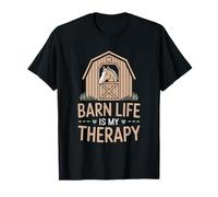 Horse Lover Riding Equestrian Barn Life is My Therapy T-Shirt