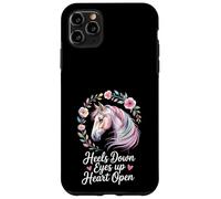 Horse Lover Riding Floral Watercolor Art Heels Down Eyes Up Case for iPhone 11 Pro Max