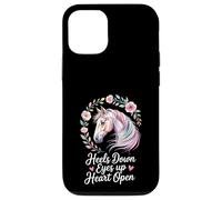 Horse Lover Riding Floral Watercolor Art Heels Down Eyes Up Case for iPhone 12/12 Pro