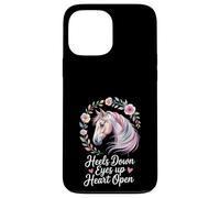 Horse Lover Riding Floral Watercolor Art Heels Down Eyes Up Case for iPhone 13 Pro Max