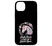 Horse Lover Riding Floral Watercolor Art Heels Down Eyes Up Case for iPhone 14 Plus