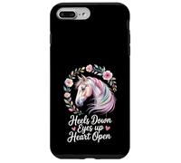 Horse Lover Riding Floral Watercolor Art Heels Down Eyes Up Case for iPhone 7 Plus/8 Plus