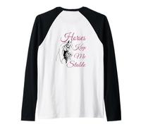 Horse Lover Riding Love Horses Keep Me Stable Rider Raglan Baseball Tee