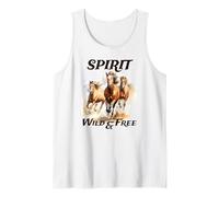 Horse Lovers Wild Horses Spirit Run Wild and Free Spirited Tank Top