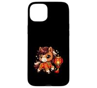 Horse Lunar New Year Zodiac Chinese Lantern Chibi Kawaii Case for iPhone 15 Plus