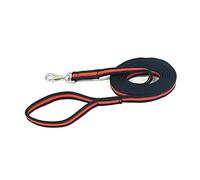 Horse Lunge Line/Large Dog Training Walking Lead Leash 25mm Padded Air Webbing Strong Very Soft Durable (20ft, 6 Metres) (Black/Red)