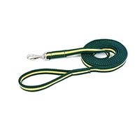 Horse Lunge Line/Large Dog Training Walking Lead Leash 25mm Padded Air Webbing Strong Very Soft Durable (10ft, 3 Metres) (Forest Green/Yellow)