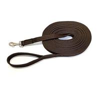 Horse Lunge Line/Large Dog Training Walking Lead Leash 25mm Padded Air Webbing Strong Very Soft Durable (30ft, 9 Metres) (Brown)