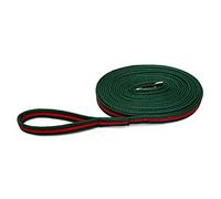 Horse Lunge Line/Large Dog Training Walking Lead Leash 25mm Padded Air Webbing Strong Very Soft Durable (10ft, 3 Metres) (Forest Green/Red)
