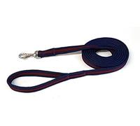 Horse Lunge Line/Large Dog Training Walking Lead Leash 25mm Padded Air Webbing Strong Very Soft Durable (10ft, 3 Metres) (Navy/Burgundy)