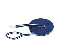 Horse Lunge Line/Large Dog Training Walking Lead Leash 25mm Padded Air Webbing Strong Very Soft Durable (10ft, 3 Metres) (Navy/Sky Blue)
