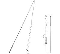 Horse Lunge Whip Training Stick and Whip 5.9 Feet Long Whip+6.3 Feet Drop for Dogs Horses(Can Detachable into Two Sections) (Black)