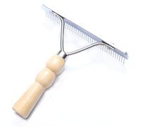 Horse Mane and Tail Brush, Stainless Steel Horse Brush with Wood Handle, Practical Labor-Saving Rake Comb for Grooming Dogs, or Other Animal Comb Tail