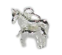 Horse Mare and Foal sterling silver charm .925 x 1 Horses charms