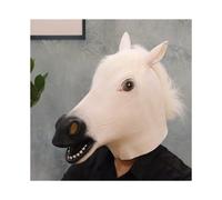 (Horse mask 4) Raptor Mask with Fur Original Furri Dragon Dinosaur Head Latex Mascara