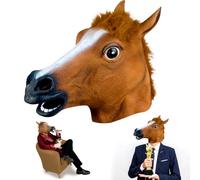 Horse Mask, Animal Latex Mask, Halloween Horse Masks, Realistic Animal Full Head Latex Masks for Halloween Carnival Costume Party