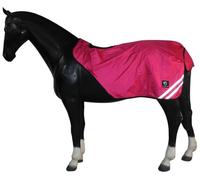 Horse Master Equestrian Exercise Sheet - 600 Denier Waterproof Quarter Sheet with Night Safety Reflective Strips Hi Vis Competition Riding Rugs Without Tail Flap