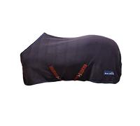 Horse Master Fleece Cooler Rugs - Pony Lightweight Horse Sheet with Standard Neck and Double Buckle Closure Front - Winter Outdoor Stable Turnout Rug with Twin Low Cross Surcingles, PLN GRY