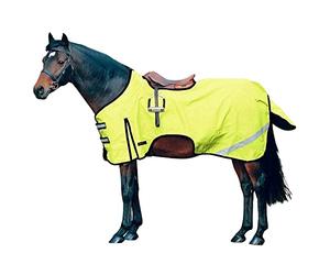 Horse Master Hi Vis Reflective Exercise Sheet - Waterproof Rug with Tail Flap - Night Safety Rugs for Horses