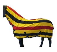 Horse Master Horse Printed Cooler Fleece Rug - Pony Lightweight Breathable Travel Rug with Standard Neck - Protective Winter Riding Sheet for Fields Yard And Stable, YELLOW/FULL, 6’0