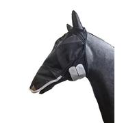 Horse Master Padded Fly Mask - Noise Cancelling Horses Fly Veil With Ear Bonnets For UV Protection - Shetland/Pony/Cob/Full Lightweight Equestrian Wear With Nose Net