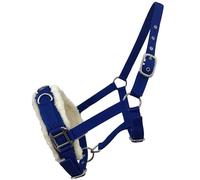 Horse Master Padded Horse Headcollar Halter - Flexible Adjustable Lunging Cavesson with Comfortable Fleece Lining and Buckle Closure - Elegant Stable Yard Accessories and Equipment Headcollar Pony