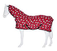 Horse Master Sheep Printed Standard Fleece Rug - Horse Lightweight Travel Cooler Turnout Rug without Neck - Pony Breathable Protective Riding Sheet for Stable fields and Yard, 6'0