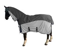 Horse Masters Jump Equestrian Horse Fly Rug 2-in-1 with Neck Adjustable Legs Straps and Tail Flap | Equestrian Waterproof Summer Outdoor Rain Sheets for Pony and Cob Riding