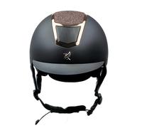 Horse Masters Shires Riding Hat (Size 59-61cm) - Clearance | PAS015:2011 Safety | Lightweight High-Shine Helmet with Crystals | Adjustable Fit, Ventilated, CoolDry Liner - Equestrian Horse Riding Hat