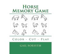 Horse Memory Game: Color - Cut - Play