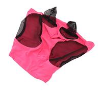 Horse Mesh Fly Mask Breathable Elastic Horse Face Mask with Ears Protection, Rose Red Equestrian Equipment, Resistant Riding Gear (Black) (Purple) (Blue) (Grey) (Rose Red)