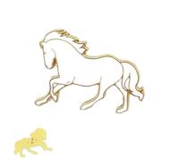 Horse Metal Enamelled Pin Badge Tie Pin Lapel Badge (White)