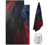 Horse Microfibre Beach Towels for Adults Extra Large, 180 x 90 cm Red Quick Dry Beach Towel with Storage Bag Lightweight Swimming Towel, Sand Free Sun Lounger Towels for Travel, Holiday, Camping O7-4