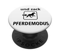 Horse Mode Funny Horse Rider PopSockets Adhesive PopGrip