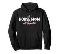 Horse Mom At Heart Equestrian Passion Rider Pullover Hoodie