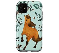 Horse motif gallop show jumping women horse riding stable Case for iPhone 11