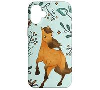 Horse motif gallop show jumping women horse riding stable Case for iPhone 16 Plus