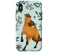 Horse motif gallop show jumping women horse riding stable Case for iPhone X/XS
