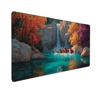 Horse Mouse Mat, Tree Gaming Mouse Pad 64x32in, Desk Mat Large, Office Desk Accessories, Mousepad Large with Stitched Edges, Improved Precision and Speed, for PC Gaming, Laptop, Office, Gifts, 4-4277