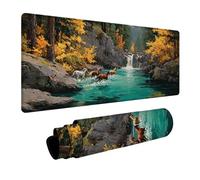 Horse Mouse Pad Large, Tree Gaming Mouse Mat 40x20in, Desk Mat with Stitched Edge, XXL Mousepad Non-Slip Rubber Base, Office Accessories, Keyboard Pad, for Computers Gaming Accessories, Gifts, R-6726