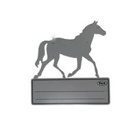 Horse Name Plate for Stall, Heavy-Duty Writable Horse Stall Sign, Personalized Signs for Stables(grey)