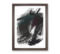Horse No.12 V2 Modern Framed Print | A2 Walnut Framed Wall Art | Ready to Hang | Modern Animal Picture | Living Room Bedroom Lounge Office