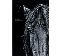 Horse Notebook: Black Horse Notebook, 110 Blank Pages, 6" x 9" (Notebook, Journal, Diary)