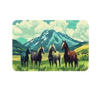 Horse Of The Steppe Vibrant Colors Bathroom Rug Soft Bath Rug Washable Bathmat For Shoes Scraper Patios Living Room 40X60Cm