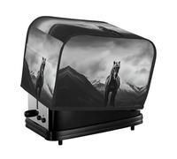 Horse on Mountain Toaster Cover 2 Slice, Waterproof Bread Machine Covers with Pockets Universal Size Kitchen Small Appliance Cover with Handle, Dust and Fingerprint Protection